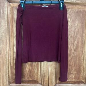 Charlotte Russe, off-the-shoulder long sleeve top
